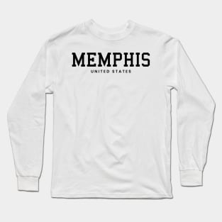 Memphis Tennessee United States Vintage Minimalist Memphis Tennessee State Name Sport Design Tees Long Sleeve T-Shirt